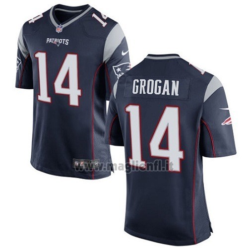 Maglia NFL Game New England Patriots Grogan Blu